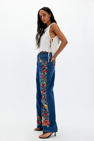 Женские джинсы Driftwood Penelope Wide-Leg, цвет: С принтом — фото 3