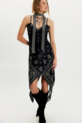 Женское платье Anna Sui Handkerchief Midi, цвет: Чёрный — фото 3