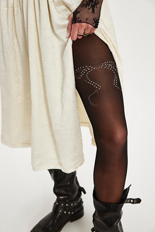 Crystal Bow Tights