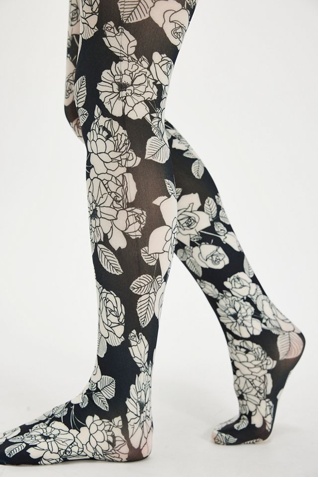 Monochrome Rose Tights #1