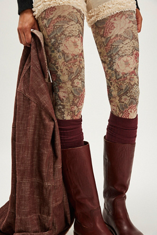 Peonies By The Smithsonian Tights