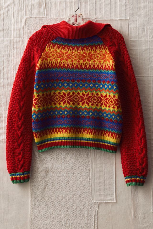 FP MART: Vintage: Le Pull Nordique Court à Col Johnny Les Originaux #1