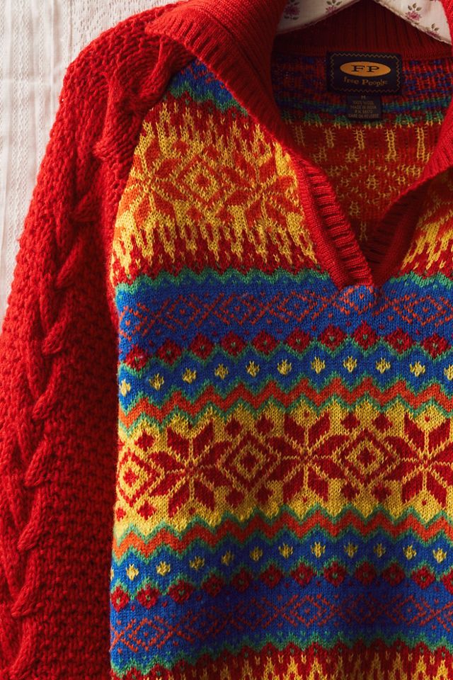 FP MART: Vintage: Le Pull Nordique Court à Col Johnny Les Originaux #2