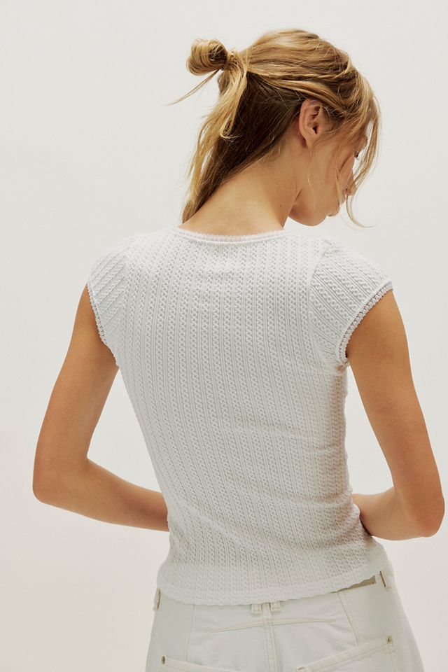 Ella Cable Knit Seamless Tee #1