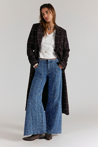 We The Free Front Row Wide-Leg Flare Jeans