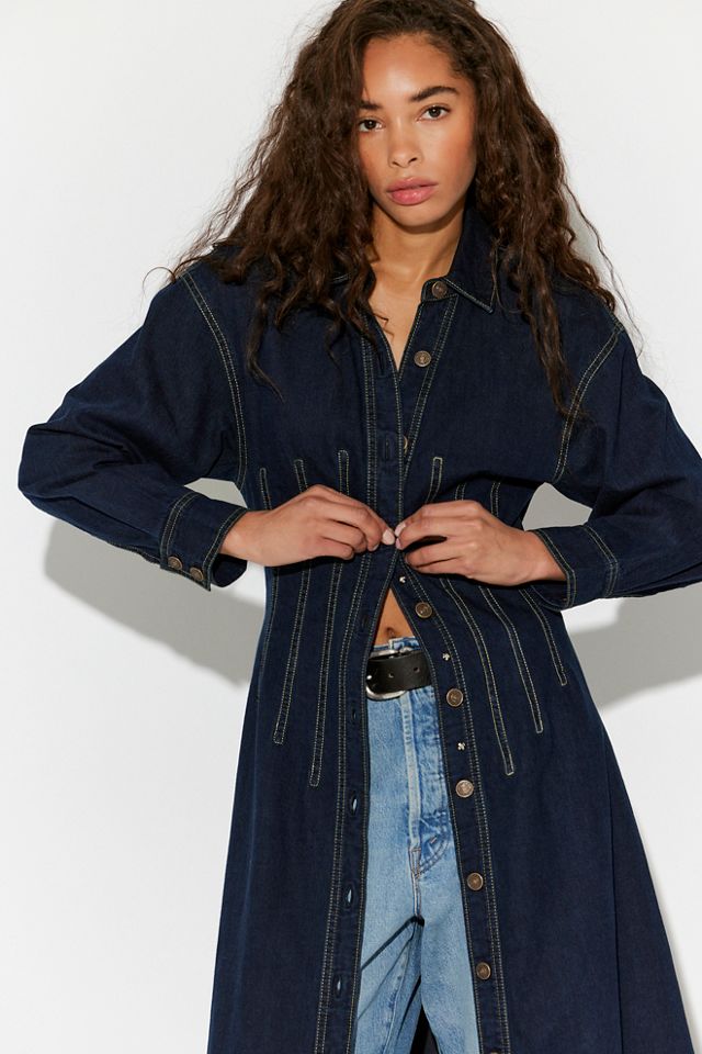 Robe midi en denim Velverie #3