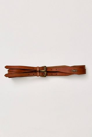 Free People Afterlife Boutique Vintage 1970’s Tooled Brown Leather Boho Belt Vintage 1970 main image 3