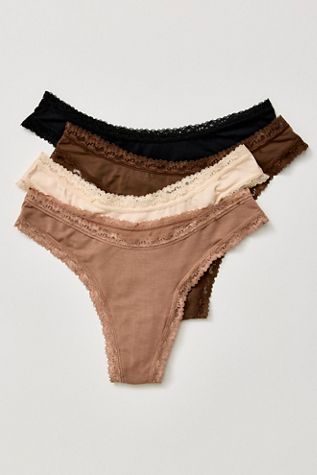 Stripe & Stare Thong Four Pack