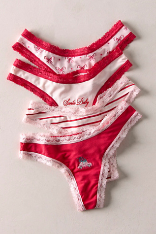 Stripe & Stare Thong Four Pack