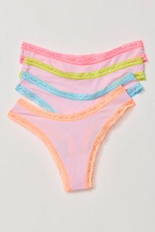 Stripe & Stare Thong Four Pack