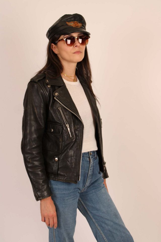 Harley Davidson Vintage Leather Moto Jacket Selected By Wolf and Moon Vintage #2