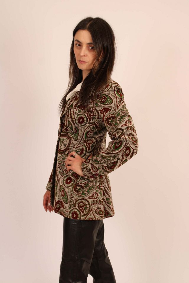 Vintage Velvet Paisley Blazer Selected By Wolf and Moon Vintage #3