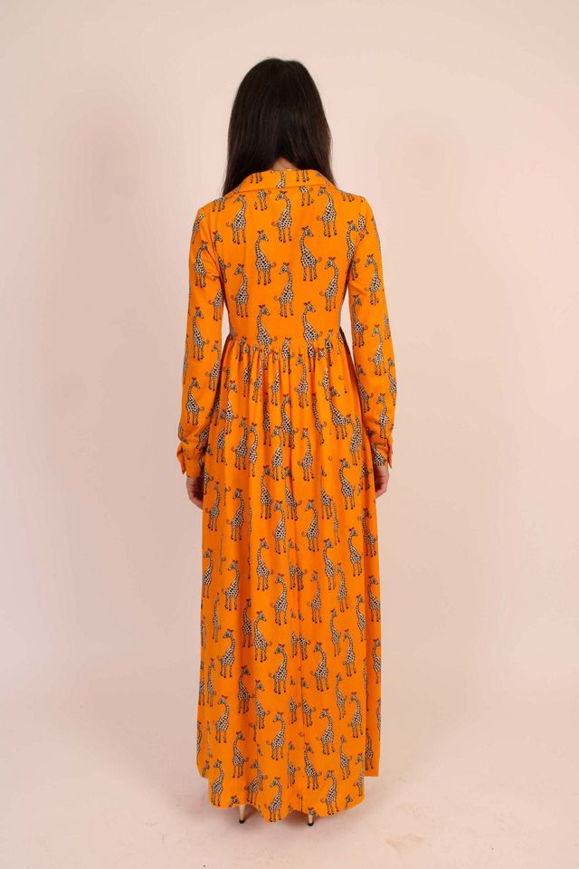 Vintage Youth Guild Giraffe Print Maxi Dress Selected By Wolf and Moon Vintage #2