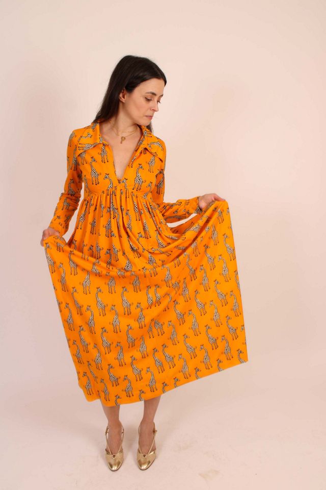 Vintage Youth Guild Giraffe Print Maxi Dress Selected By Wolf and Moon Vintage #3