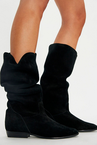 Женские ботинки Jeffrey Campbell Saratoga Slouch, цвет: Чёрный замшевый — фото 2