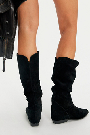 Женские ботинки Jeffrey Campbell Saratoga Slouch, цвет: Чёрный замшевый — фото 3