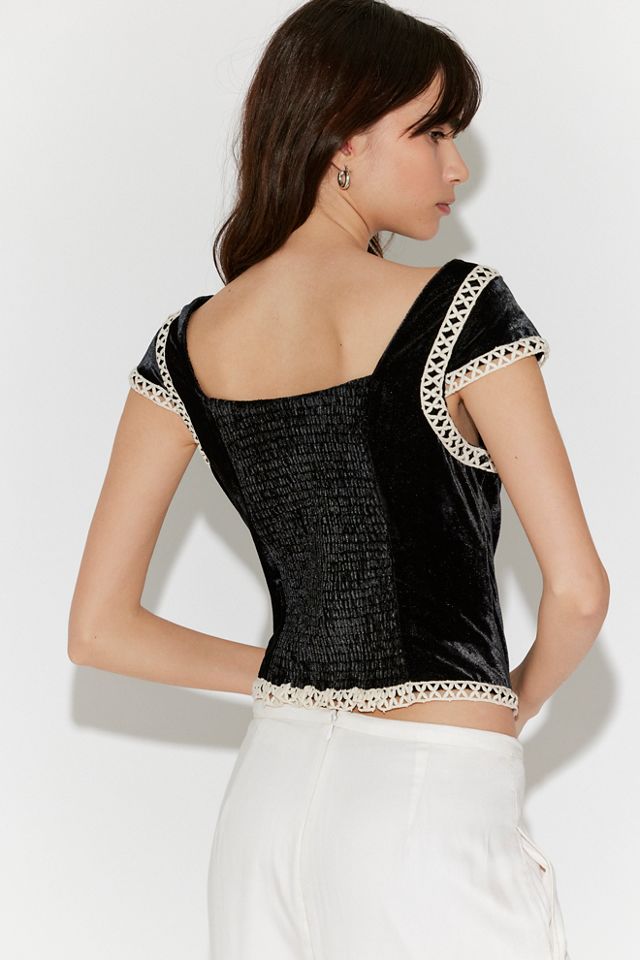 Tyler Velvet Corset Top #1