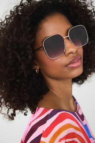 These Eyes Square Sunglasses at Free People in Mulberry Fade
