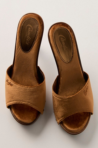 Candie's Velvet Clogs at Free People in Gold, Size: US 9