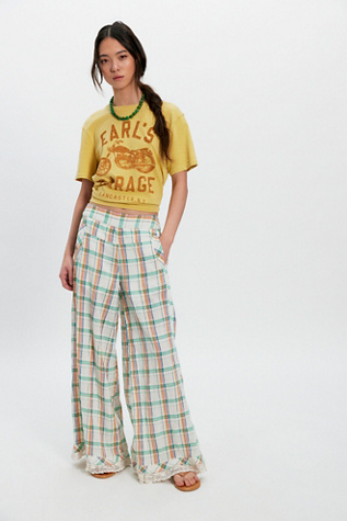 Hourglass Wide-Leg Pull-On Pants by Free People in White, Size: M