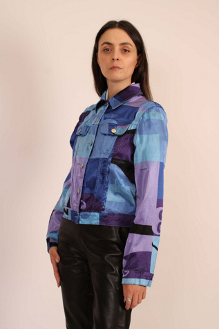 1990s Vintage Ice Jeans Satin Jacket Selected By Wolf and Moon Vintage