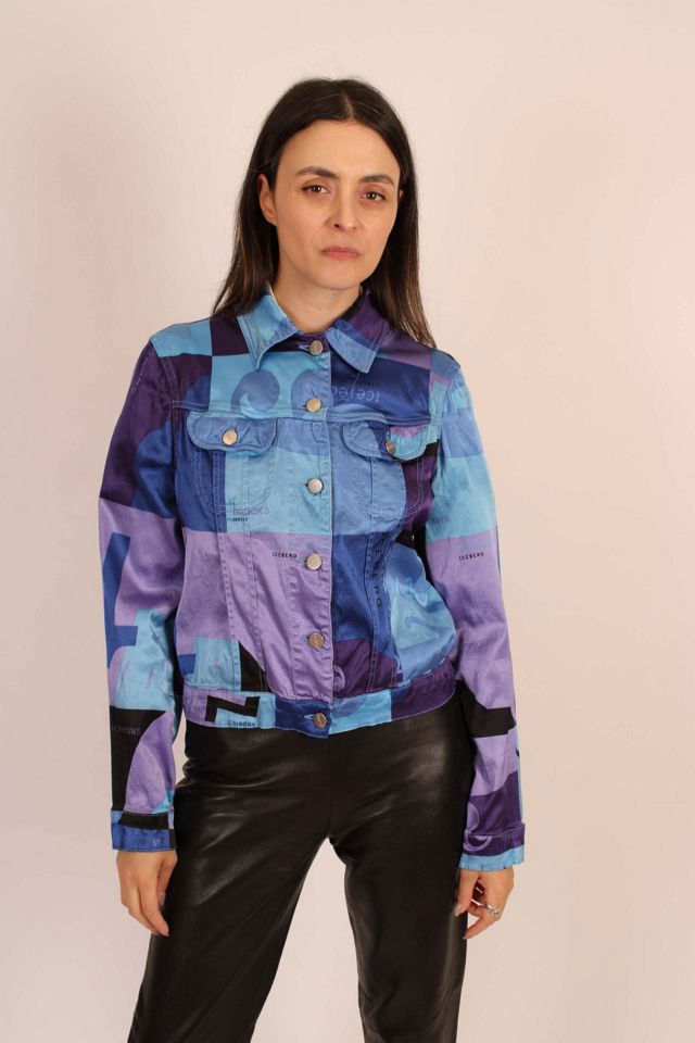 1990s Vintage Ice Jeans Satin Jacket Selected By Wolf and Moon Vintage #1
