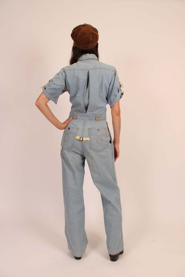 1970s The Market Wild West Denim Jumpsuit Selected By Wolf and Moon Vintage #1
