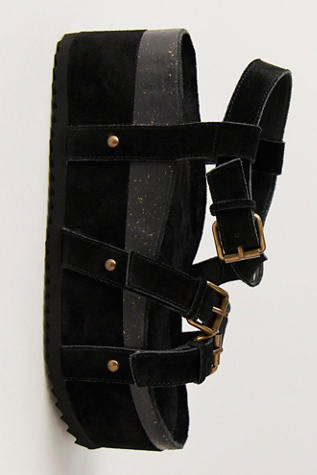 Rule Breaker 2.0 Flatform Sandals by Intentionally Blank at Free People in Black, Size: EU 37