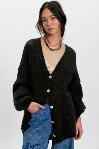 Marina SoftSpun Cardi by Free People in Brown, Size: M