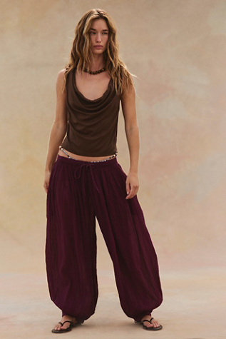 Playa Party Balloon Pants by free-est at Free People in Maroon, Size: Large
