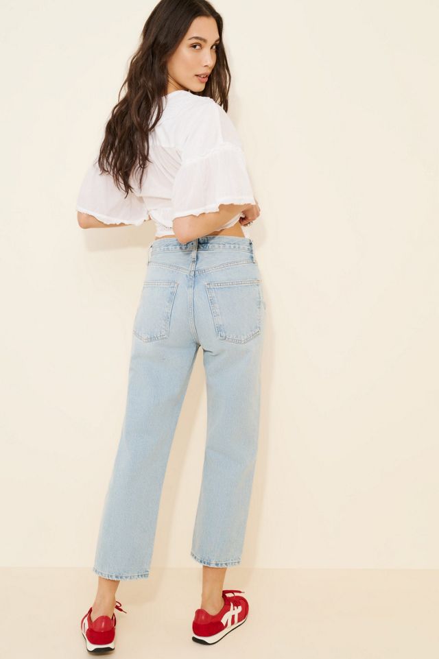 AGOLDE 90's Crop Distressed Jeans #1