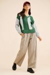 Dot and Lu Mixed V-Neck Sweater