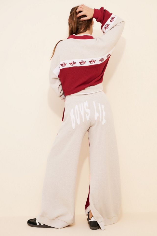 Boys Lie Private School Waffle Knit Wide-Leg Sweatpants #1