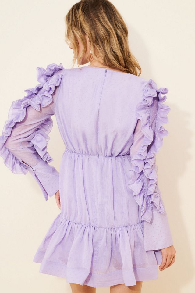 Aureta Amerie Linen Blend Frill Mini Dress #1