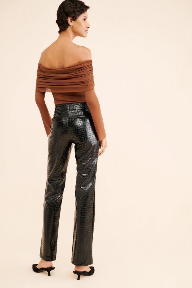 OW Intimates Valencia Vegan Leather Croc Pants #1