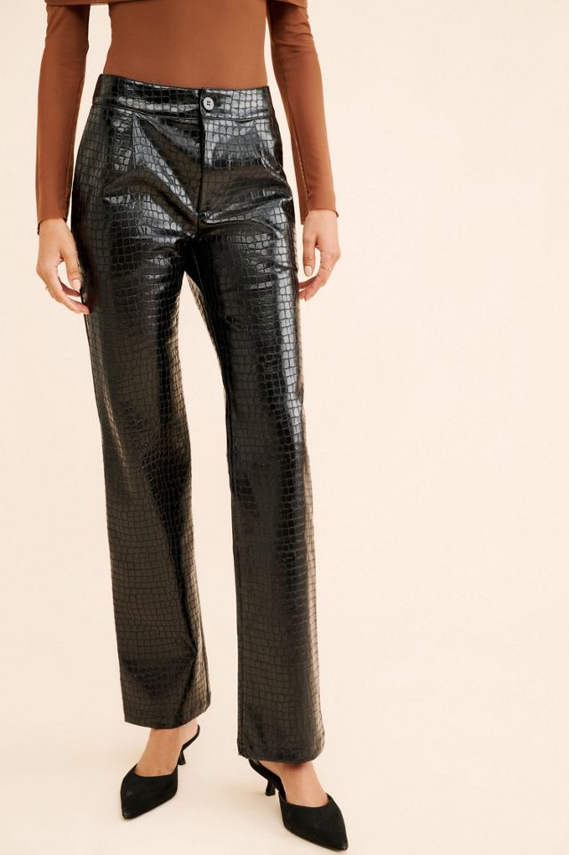 OW Intimates Valencia Vegan Leather Croc Pants #3