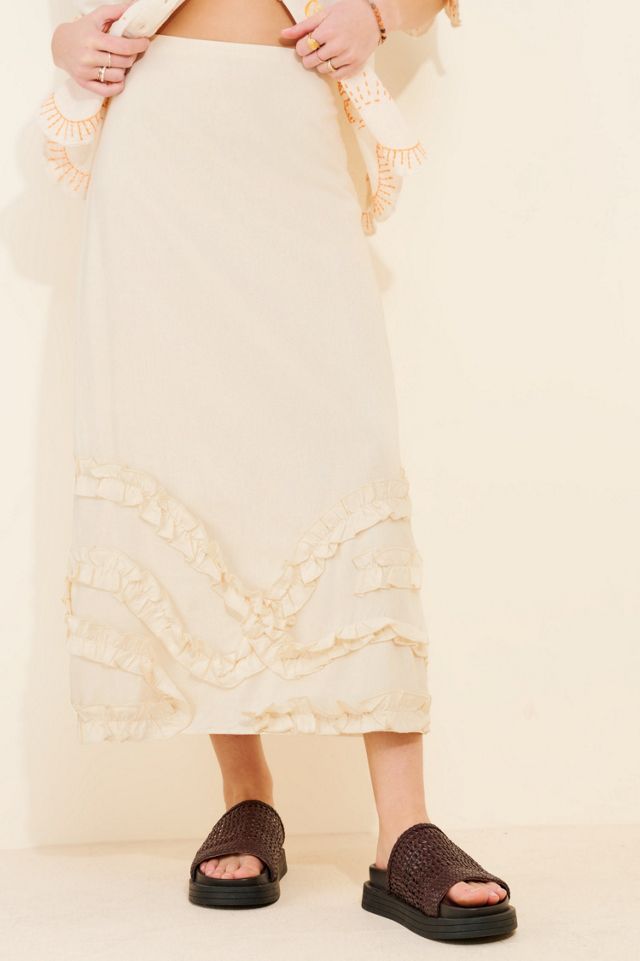 Laagam Pinot Linen Midi Skirt #1