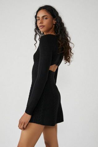 off shoulder knitted mini dress Light Blue Off Shoulder Knit Mini Dress main image 1