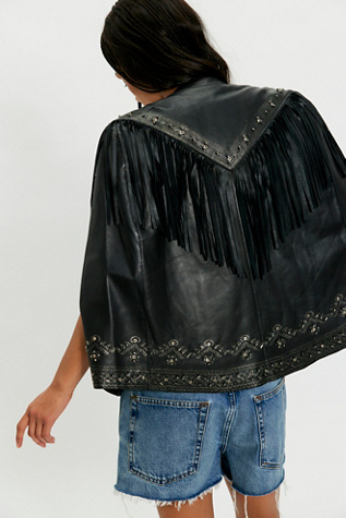 Nigel Preston Rock Star Cape Top at Free People in Black