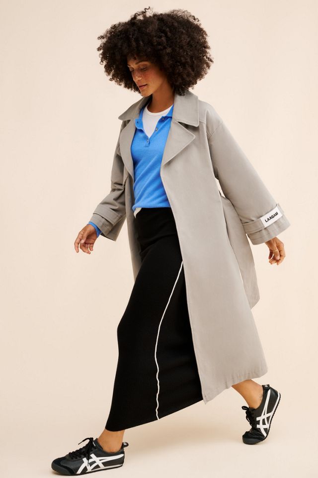 Laagam Oversized Belted Trench Coat #3