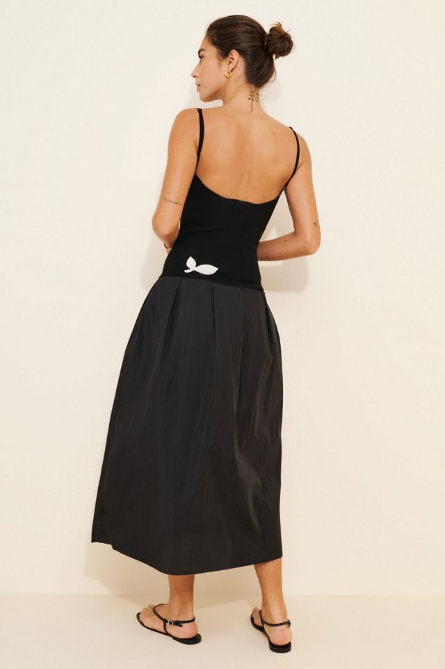 Find Me Now Mix Media Drop Waist Midi Dress #1