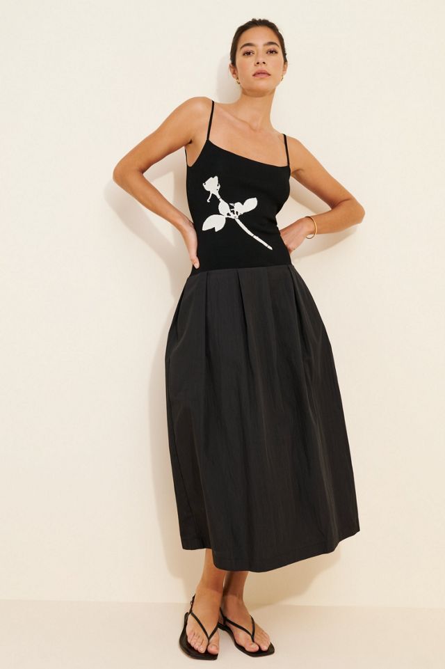 Find Me Now Mix Media Drop Waist Midi Dress #3