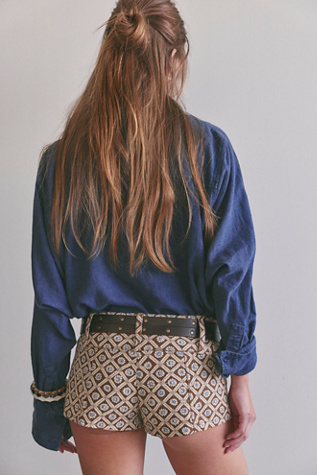 Женские шорты Free People Ana Printed Micro, цвет: Земляной комбинированный — фото 2