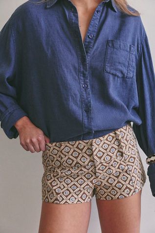 Женские шорты Free People Ana Printed Micro, цвет: Земляной комбинированный — фото 3