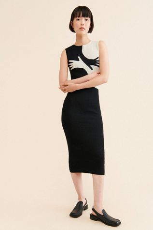 Another Girl Handsy Knit Midi Dress