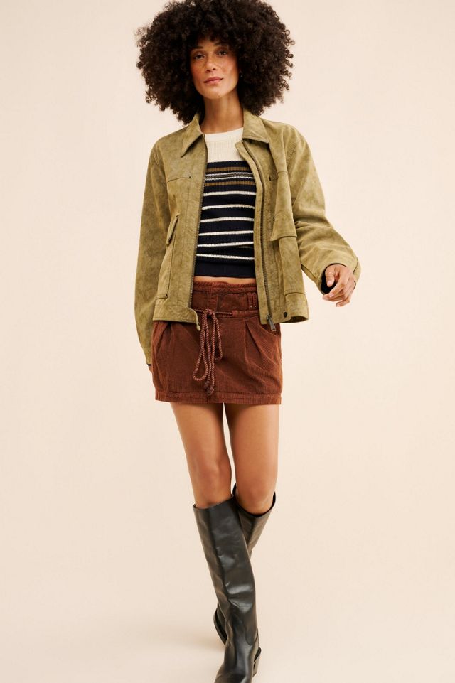 Silver Springs Cord Mini Skirt #3