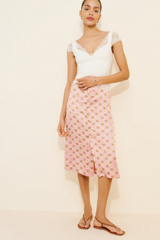 Analise Printed Midi Skirt