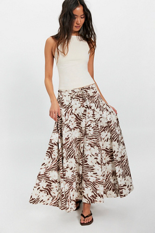 Zephyr Bustle Convertible Skirt by Free People in Brown, Size: XS