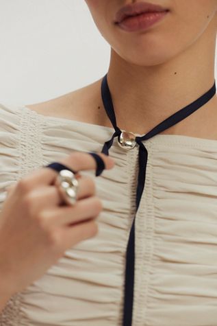 Camille Surault Mini Blowblow Ribbon Necklace