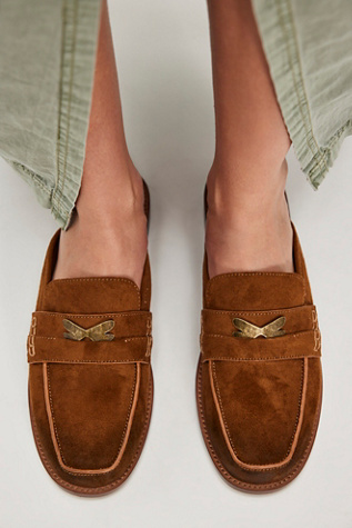 Lucky Penny Loafer Mules by Free People in Brown, Size: US 9